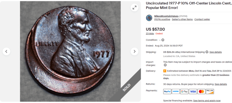 1977 Lincoln Penny Value (D &amp; No Mint Mark &amp; Errors List)
