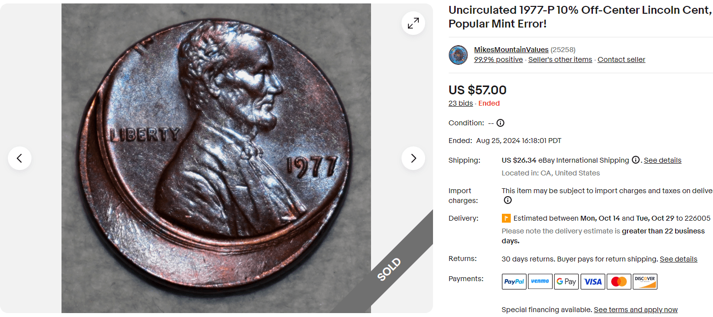 1977 Lincoln Penny Value (D &amp; No Mint Mark &amp; Errors List)