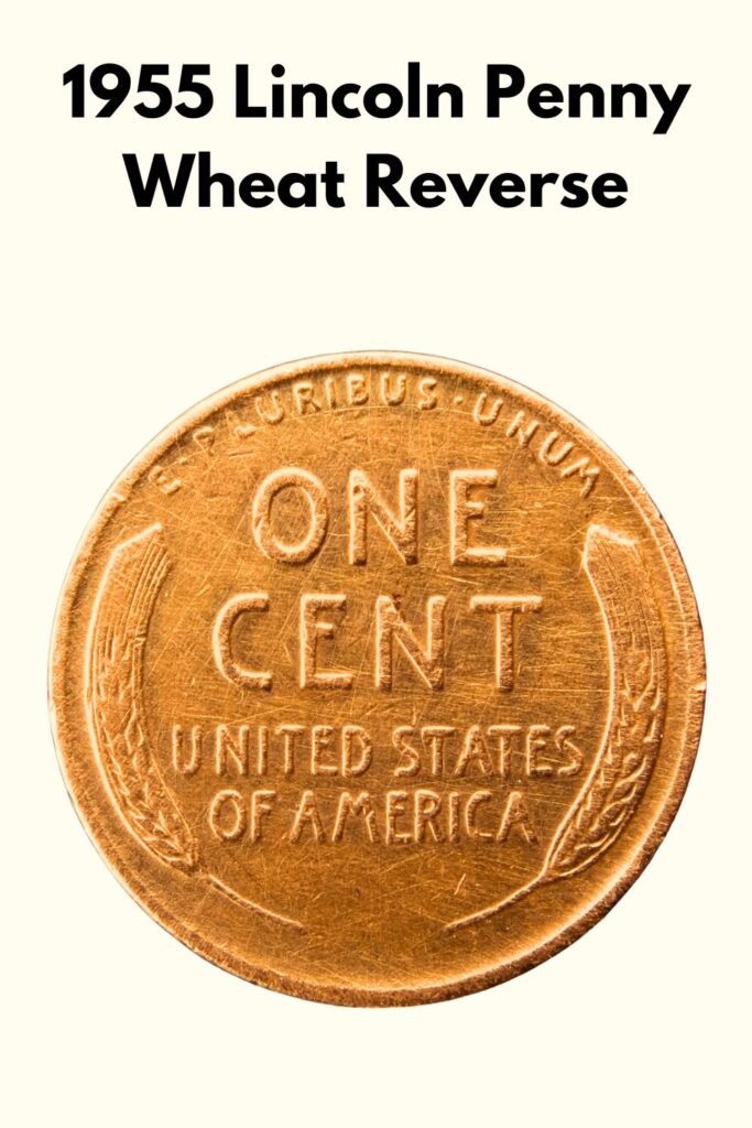 1955 Lincoln Wheat Penny Reverse