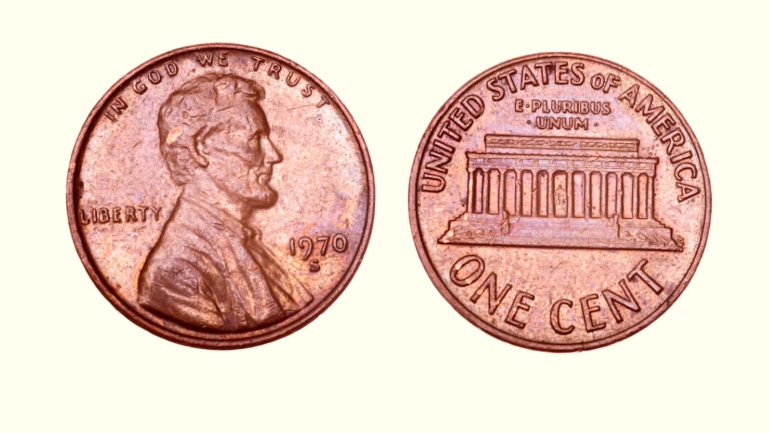 1970 Lincoln Memorial Penny