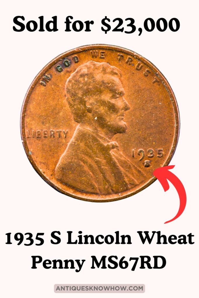 1935 S Lincoln Wheat Penny