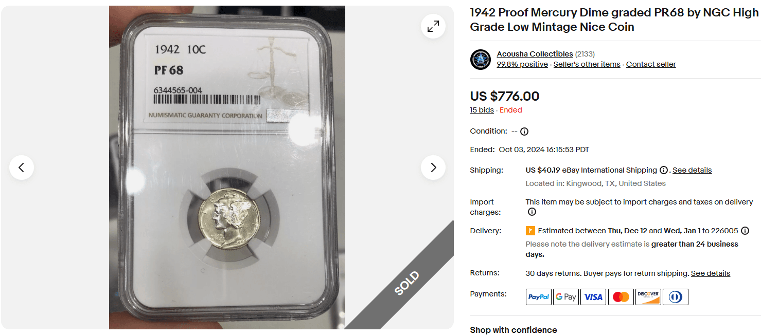 1942 Mercury Dime Value (Mint Marks, Overdate Errors & More)