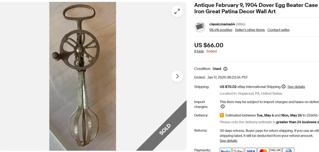 Antique Egg Beater Mixer