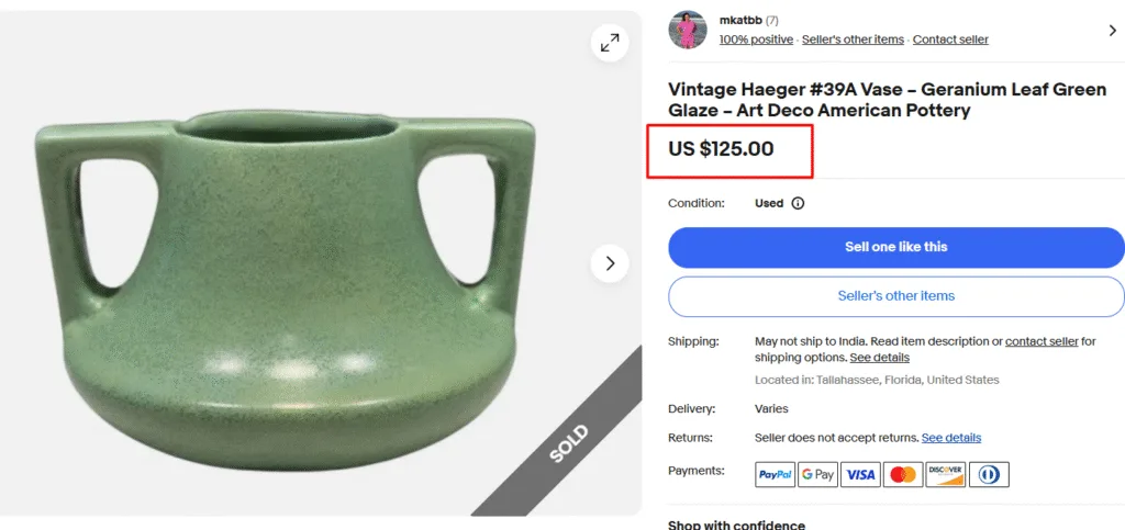 Haeger Arts and Craft Vase