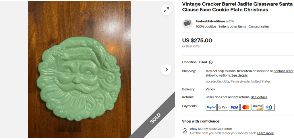 Jadeite Glass Plate