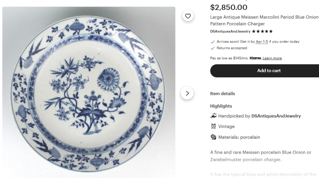 Meissen Blue Onion Plate