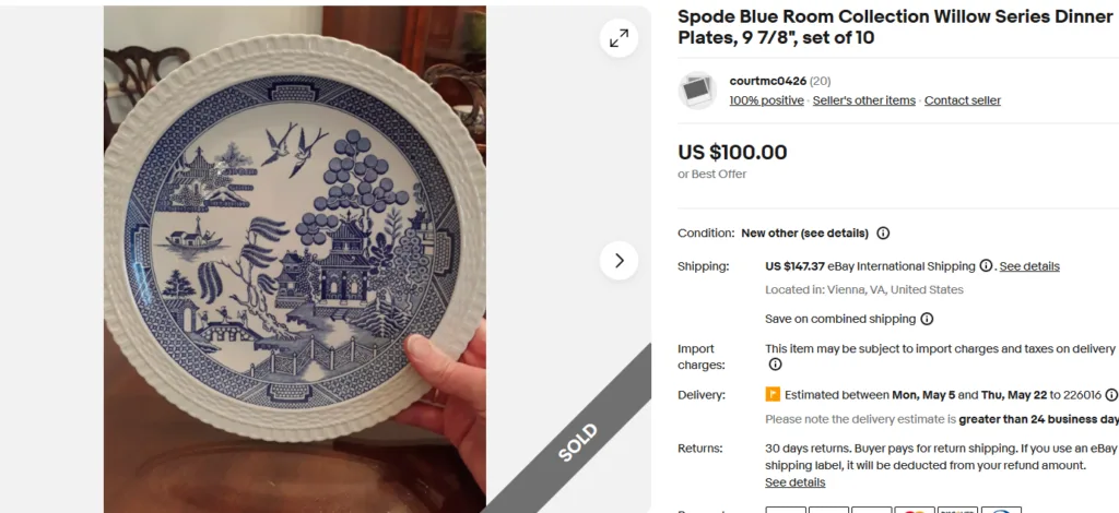 Spode Blue Willow Plate