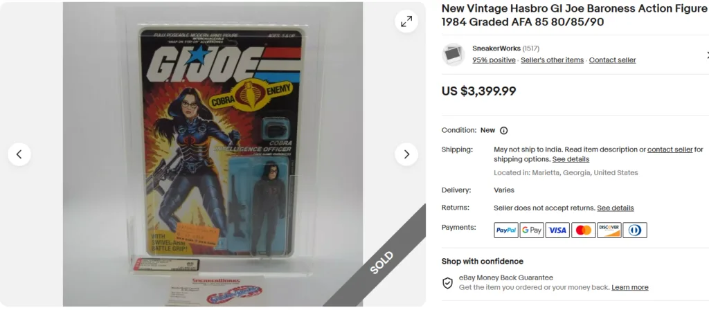 Vintage Hasbro GI Joe Baroness Action Figure