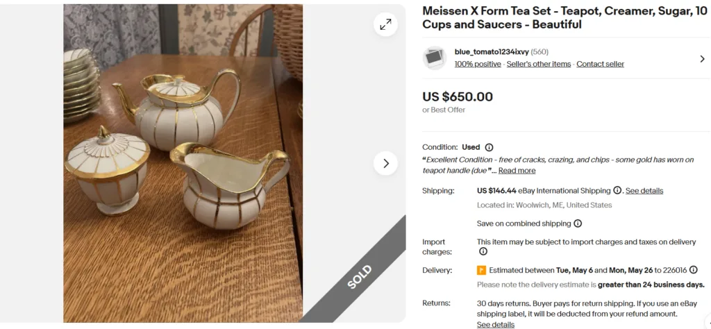 Vintage Meissen Tea Set