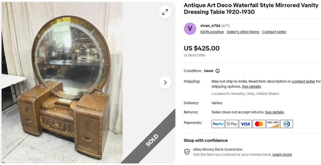 Antique Art Deco Vanity