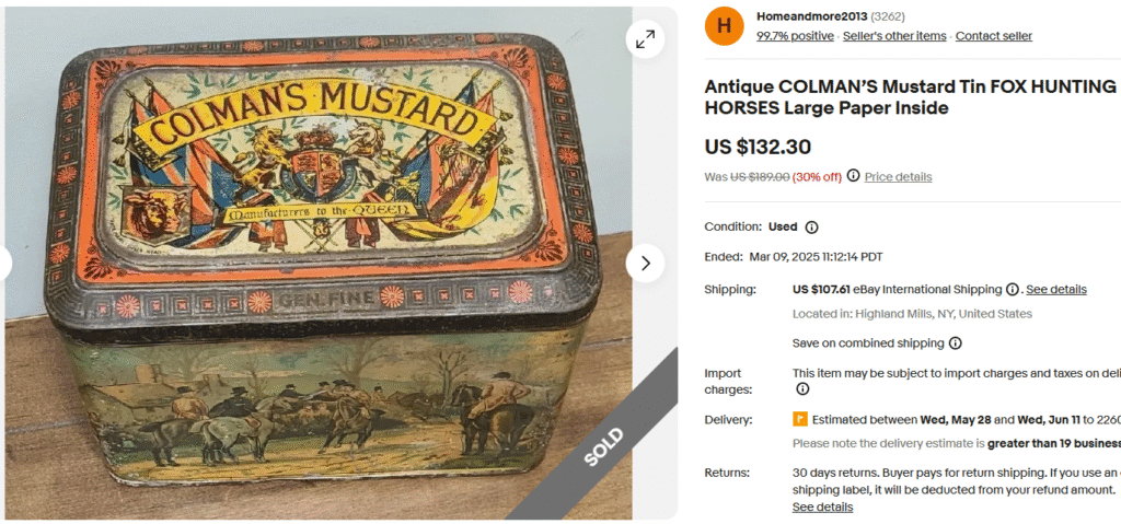 Antique Colman's Mustard Tin
