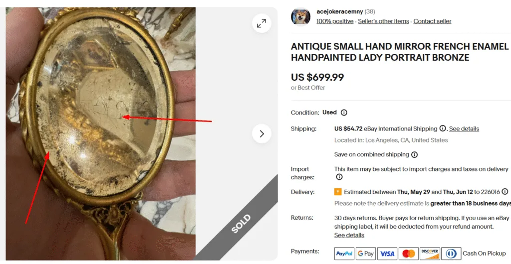 Antique Hand Mirror Condition