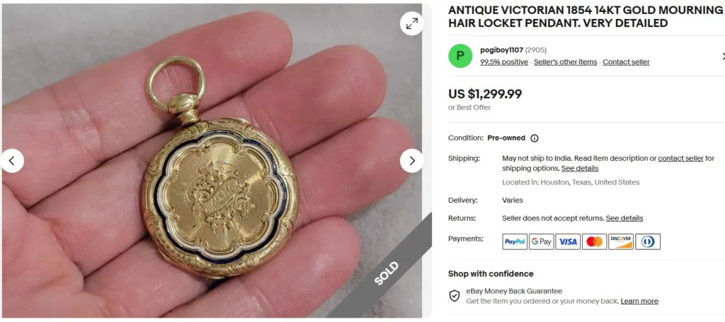 Antique Victorian Mourning Locket