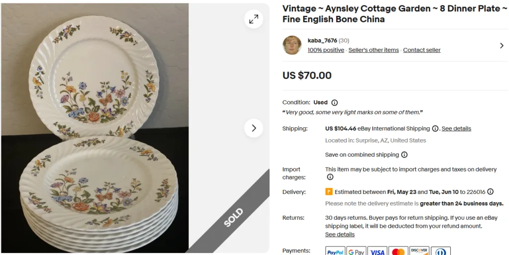 Aynsley “Cottage Garden” Plates