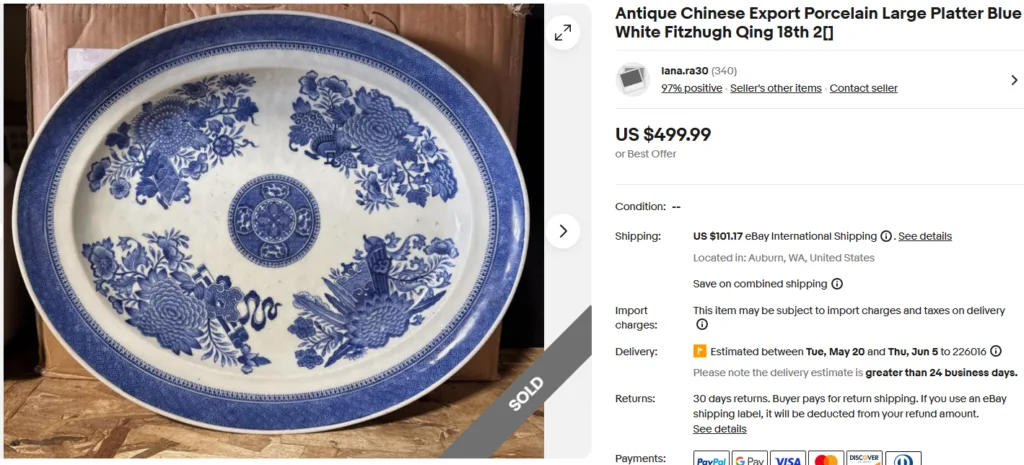 Chinese Export Fitzhugh Plate