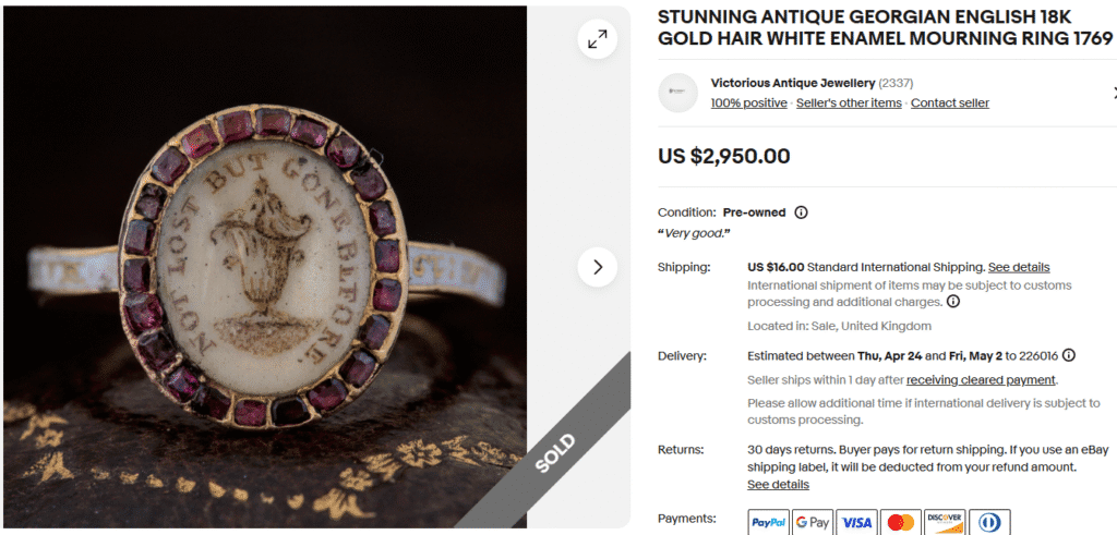 Georgian Mourning Gold Ring