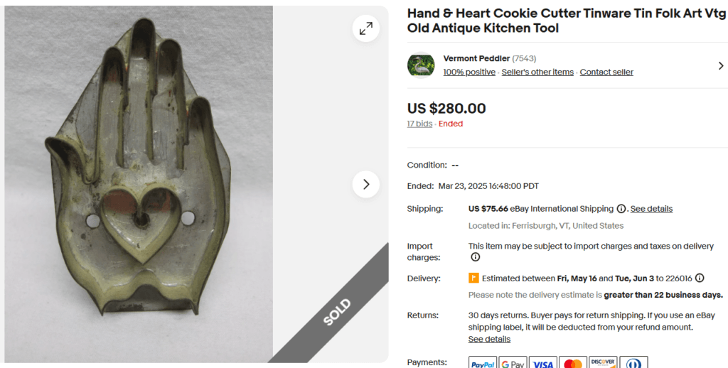 Hand & Heart Folk Art Cookie Cutter