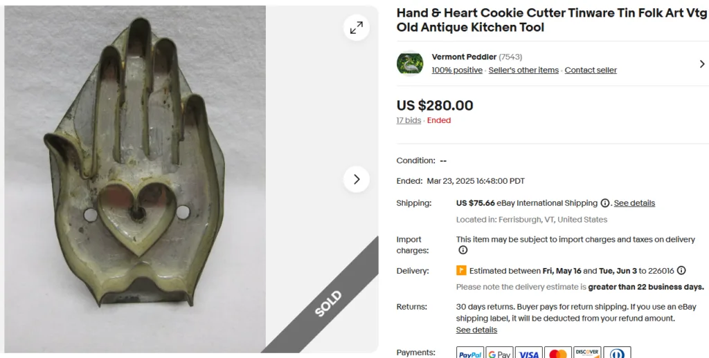 Hand & Heart Folk Art Cookie Cutter