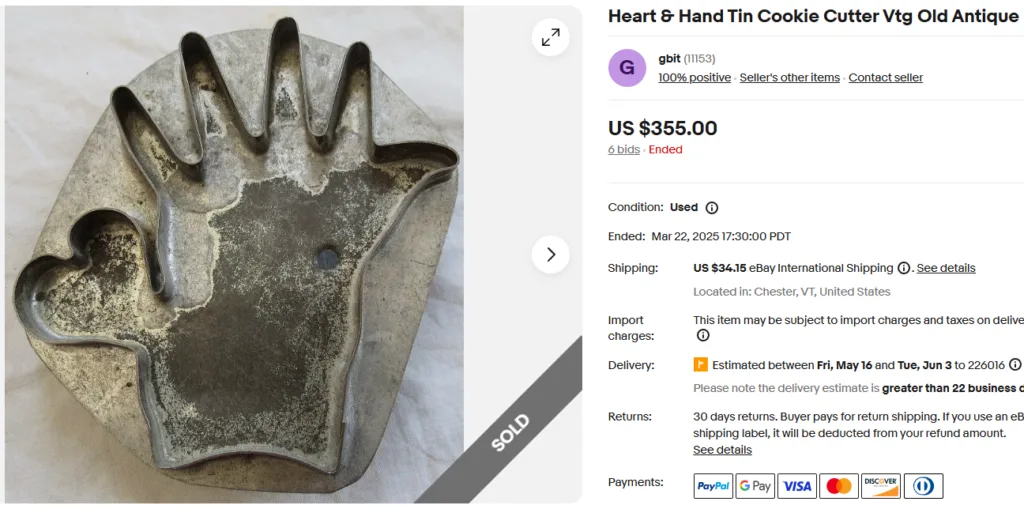 Heart & Hand Tin Cookie Cutter