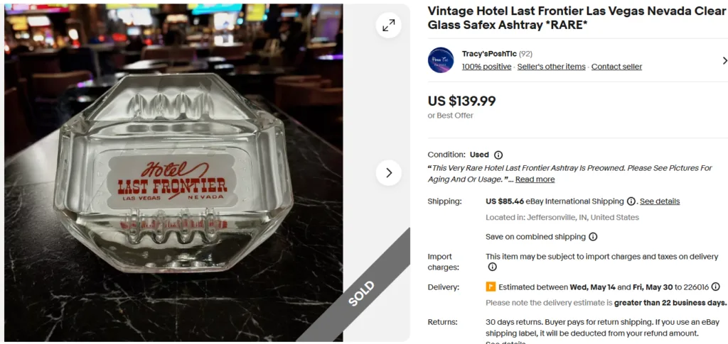 Las Vegas Casino Glass Ashtray