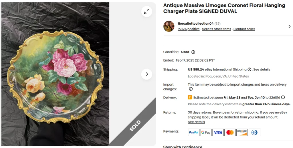 Limoges “Coronet Floral” Plates