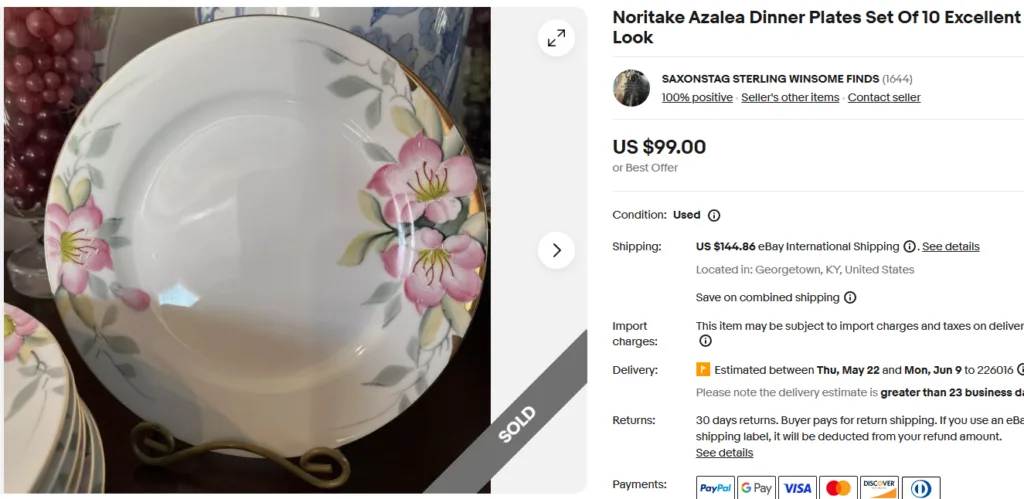 Noritake Azalea Dinner Floral Plates