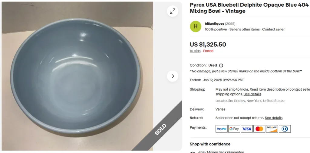 Pyrex Bluebell Delphite Mixing Bowl