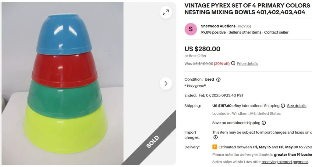 Pyrex Primary Colors Mixing Bowls
