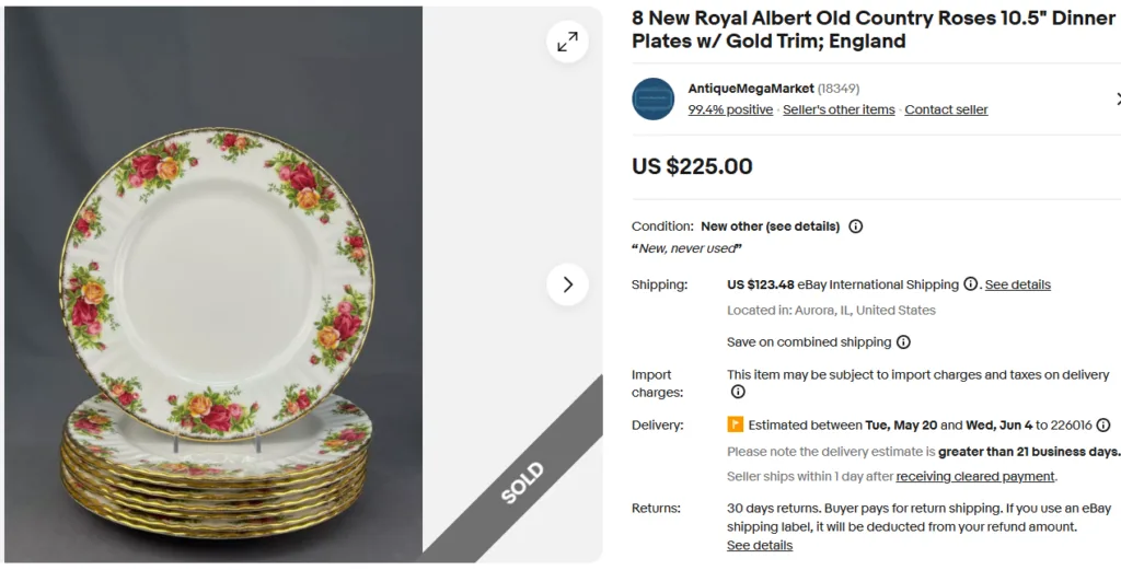 Royal Albert “Old Country Roses” Plate