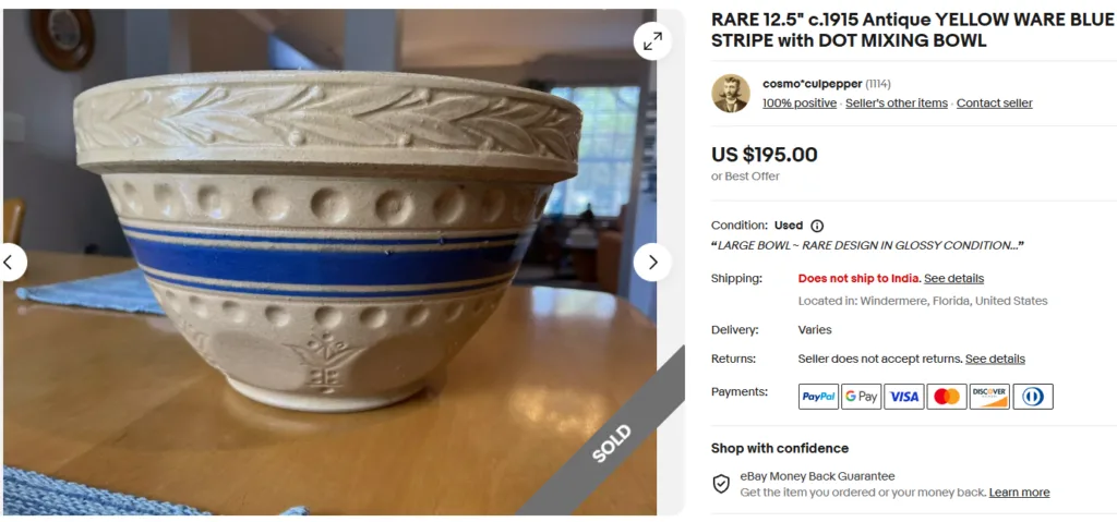 Yellowware Mixing Bowls
