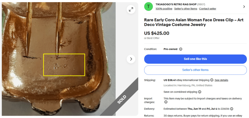 Coro Dress Clip Marking