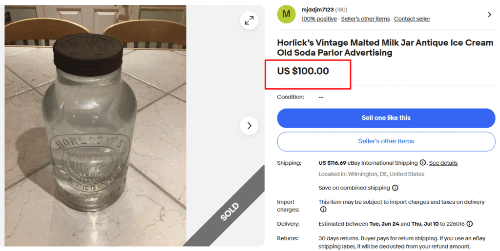 Horlicks Malted Milk Jar