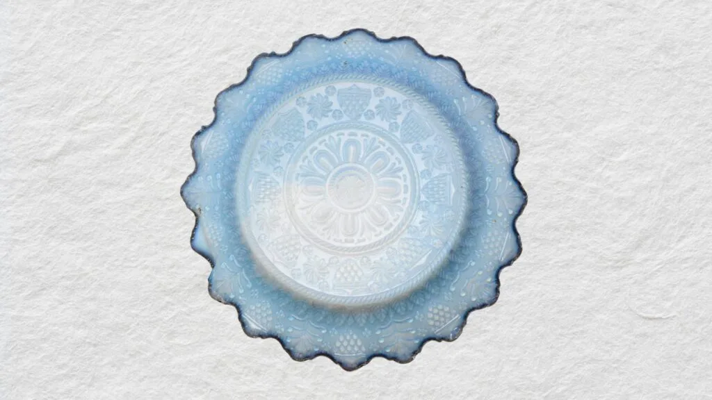 New England Lacy Pressed Glass Plate