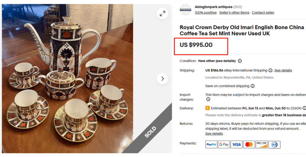 Royal Crown Derby Tea Set