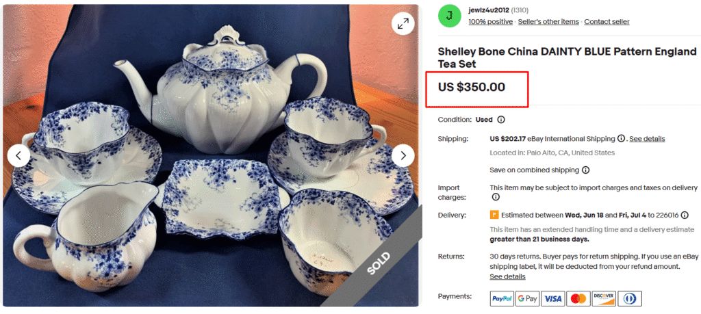 Shelley Dainty Blue China Tea Set