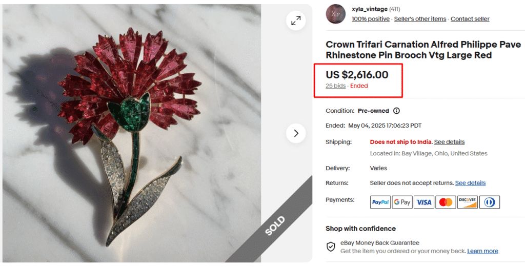 Trifari ‘Alfred Philippe’ Crown Brooch