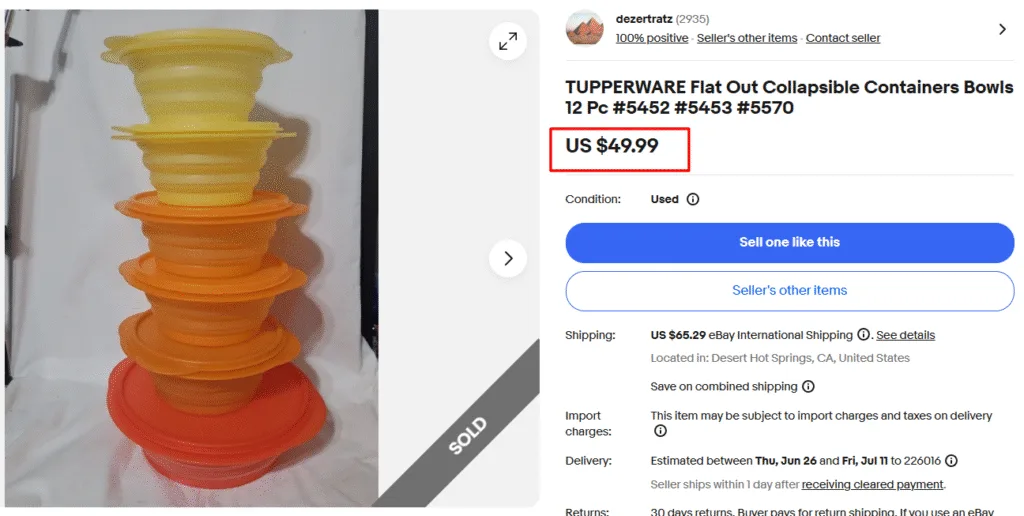 Tupperware Flat Out Collapsible Bowls