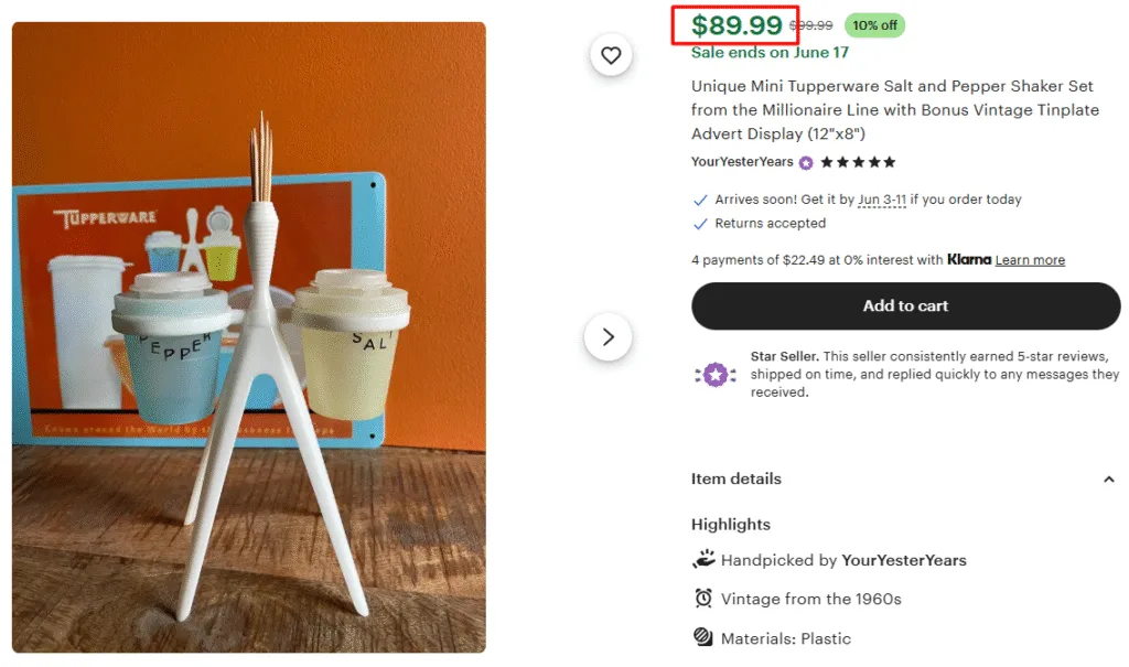 Tupperware Millionaire Line Salt & Pepper Shaker Caddy