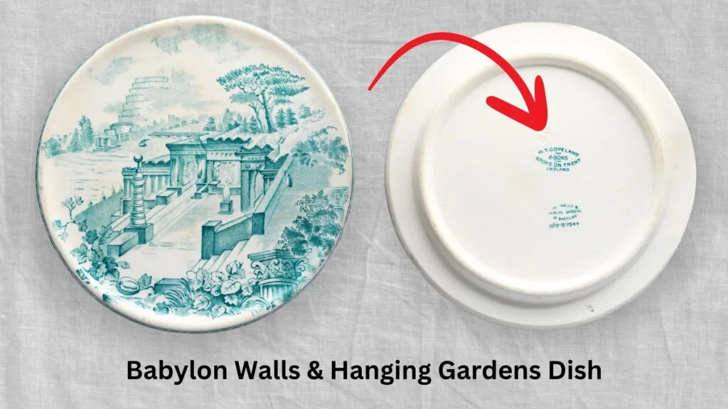 Walls and Hanging Gardens of Babylon Victorian Dish