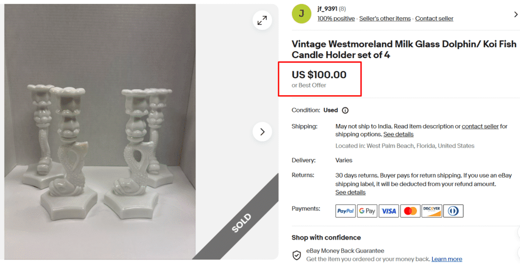 Westmoreland Milk Glass Candle Holders