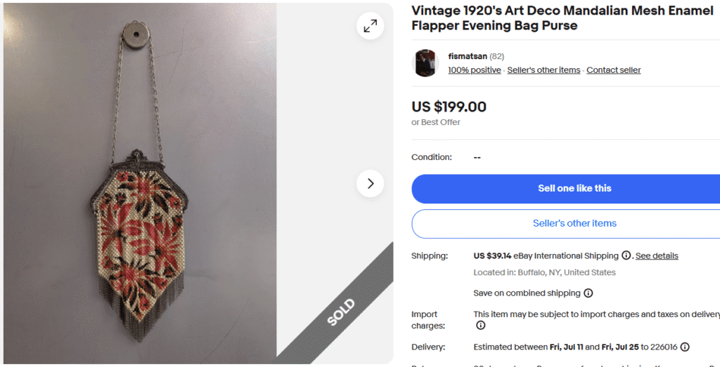 Art Deco Mandalian Beaded Mesh Bags