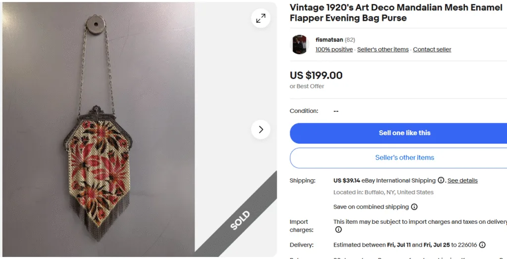 Art Deco Mandalian Beaded Mesh Bags