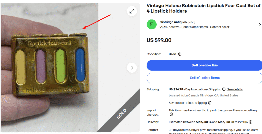 Helena Rubinstein Four Lipstick Cast Set Holder