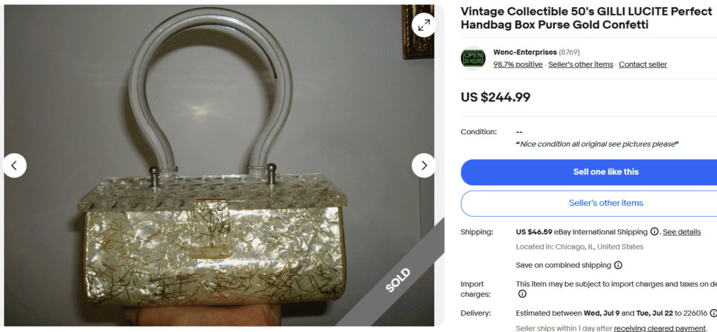 Lucite Box Bags