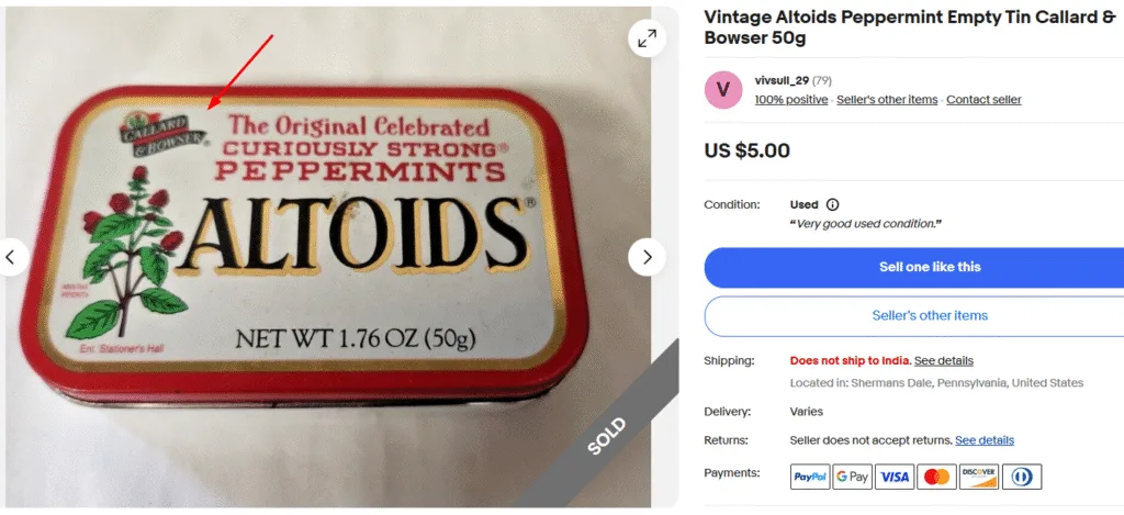 Old Altoids Tin