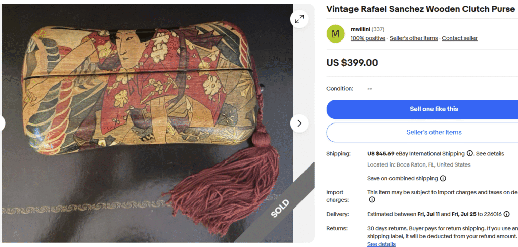 Rafael Sanchez Wooden Clutch Purse
