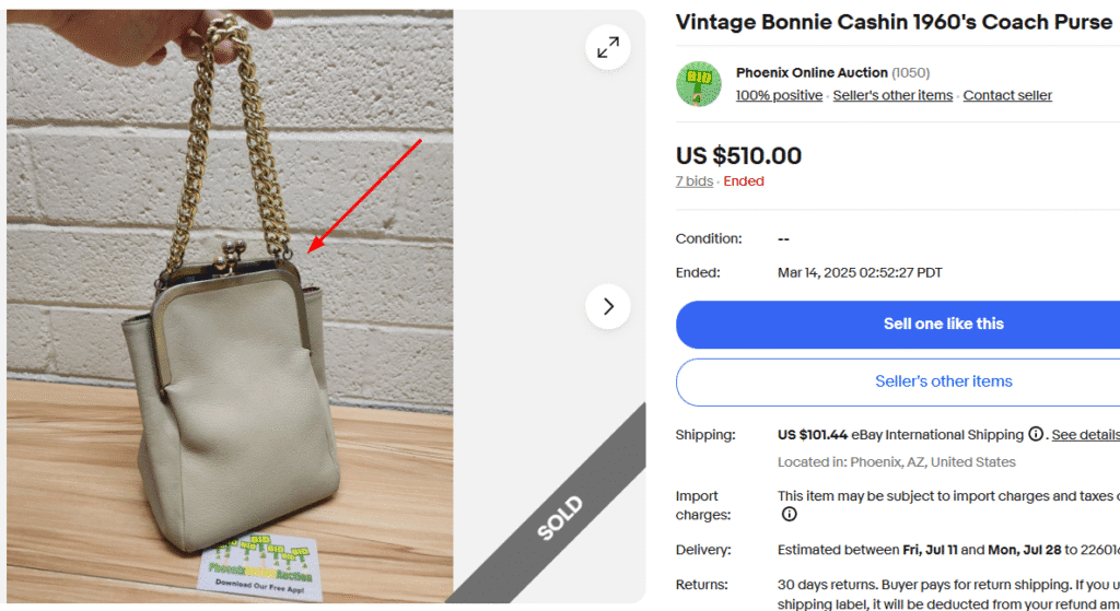 Vintage Bonnie Cashin 1960's Coach Purse