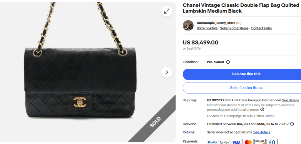 Vintage Chanel Quilted Flap Bag