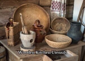 Antique Wooden Kitchen Utensils