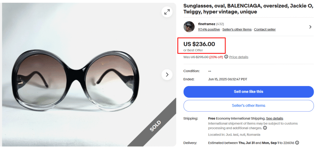 Balenciaga Oversized Jackie O Sunglasses